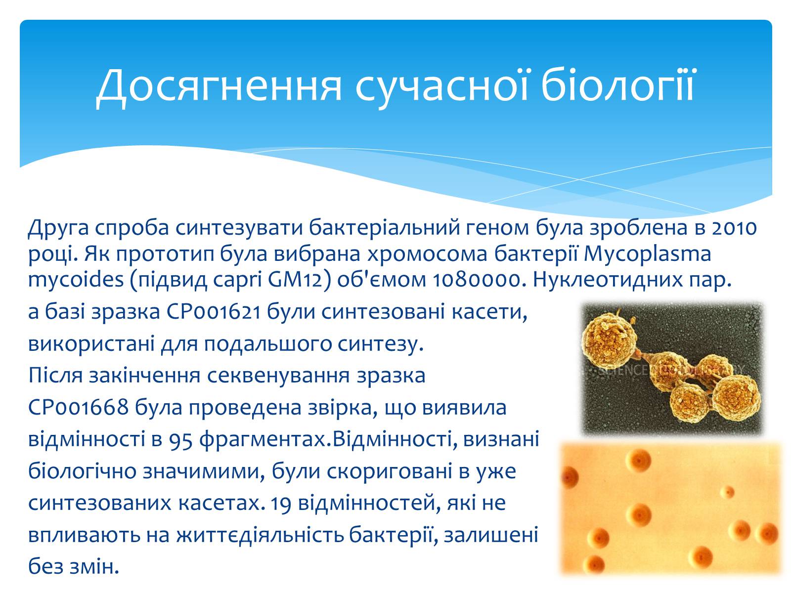 Презентація на тему «Біологія в ХХІ столітті. Генетика. Штучний геном» - Слайд #8 Презентація на тему «Біологія в ХХІ столітті. Генетика. Штучний геном» - Слайд #8