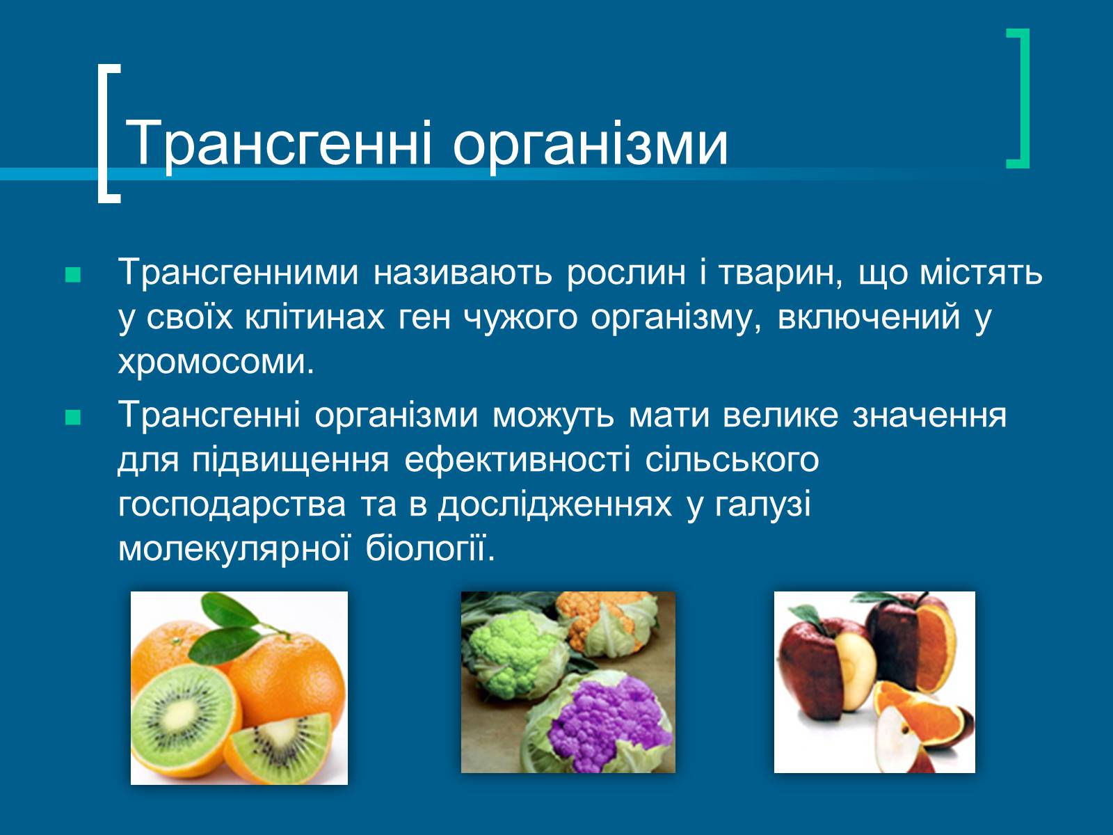 Презентація на тему «Трансгенні організми» (варіант 3) - Слайд #2 Презентація на тему «Трансгенні організми» (варіант 3) - Слайд #2
