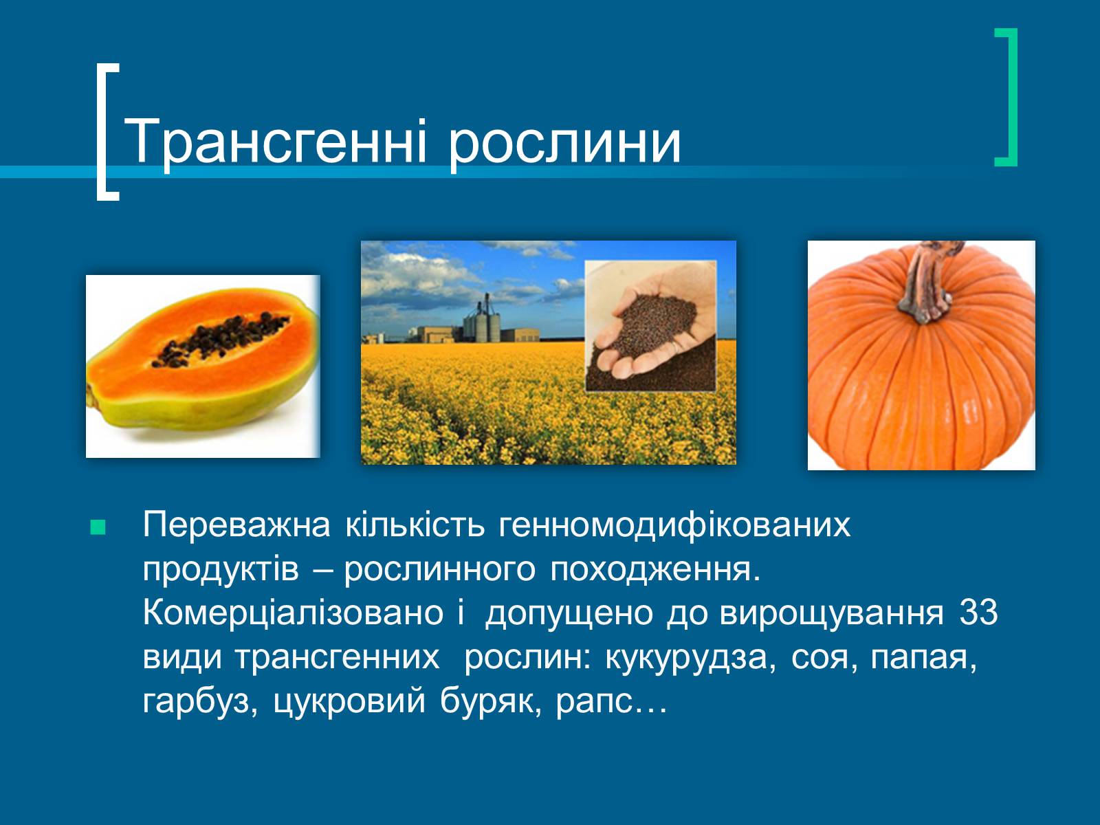 Презентація на тему «Трансгенні організми» (варіант 3) - Слайд #9 Презентація на тему «Трансгенні організми» (варіант 3) - Слайд #9