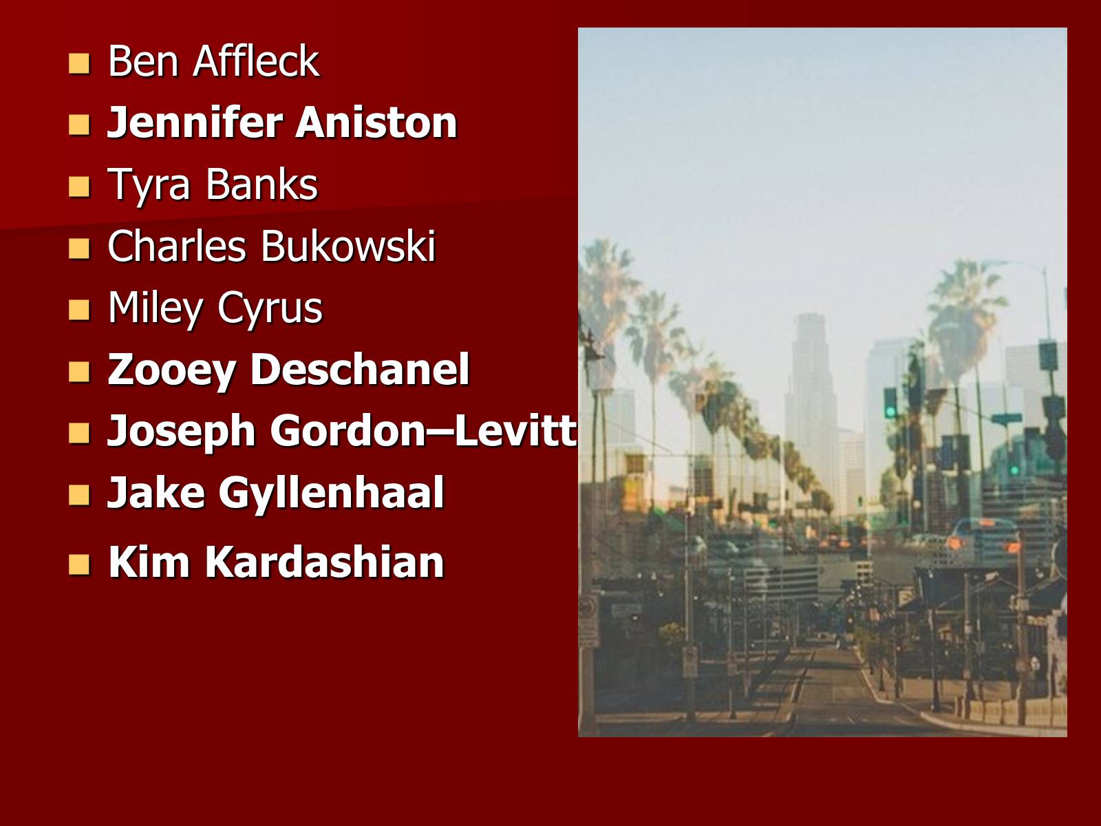 Презентація на тему «Los Angeles» (варіант 1) - Слайд #32 Презентація на тему «Los Angeles» (варіант 1) - Слайд #32
