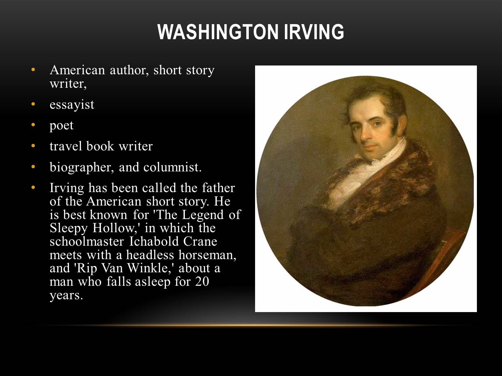 Презентація на тему «Washington Irving» - Слайд #1 Презентація на тему «Washington Irving» - Слайд #1