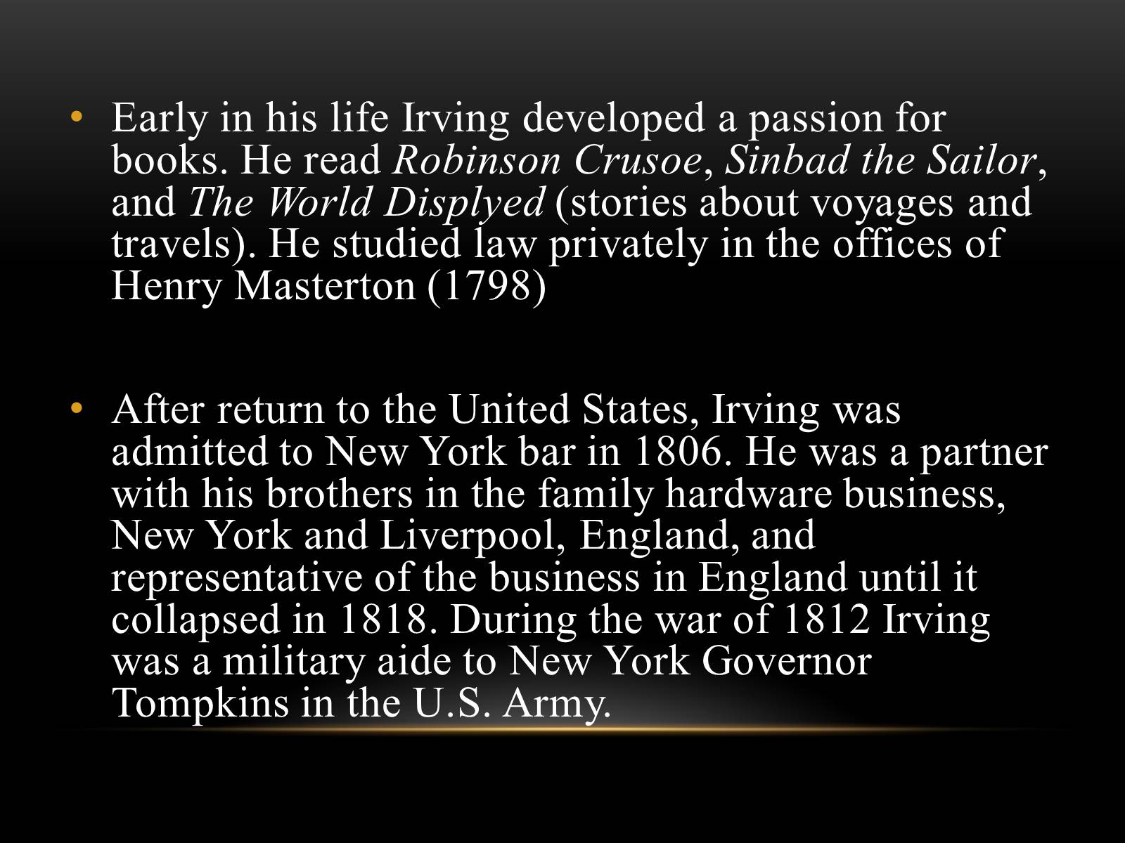 Презентація на тему «Washington Irving» - Слайд #3 Презентація на тему «Washington Irving» - Слайд #3