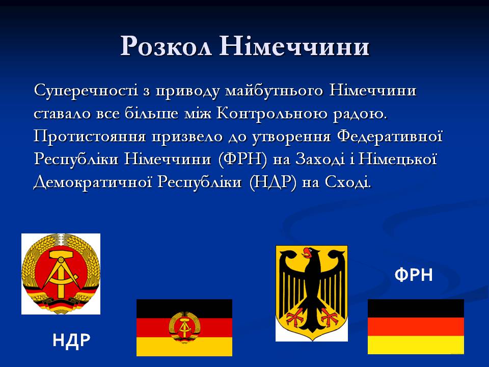 Презентація на тему «Німеччина у 1945 – 2011р.» - Слайд #6 Презентація на тему «Німеччина у 1945 – 2011р.» - Слайд #6