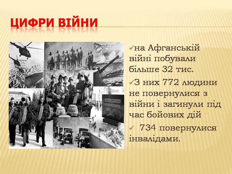 Презентація на тему «Афганська війна (1979—1989)» (варіант 4) - Слайд #25 Презентація на тему «Афганська війна (1979—1989)» (варіант 4) - Слайд #25