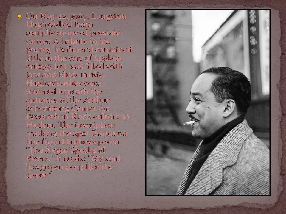 Презентація на тему «James Mercer Langston Hughes» - Слайд #6 Презентація на тему «James Mercer Langston Hughes» - Слайд #6