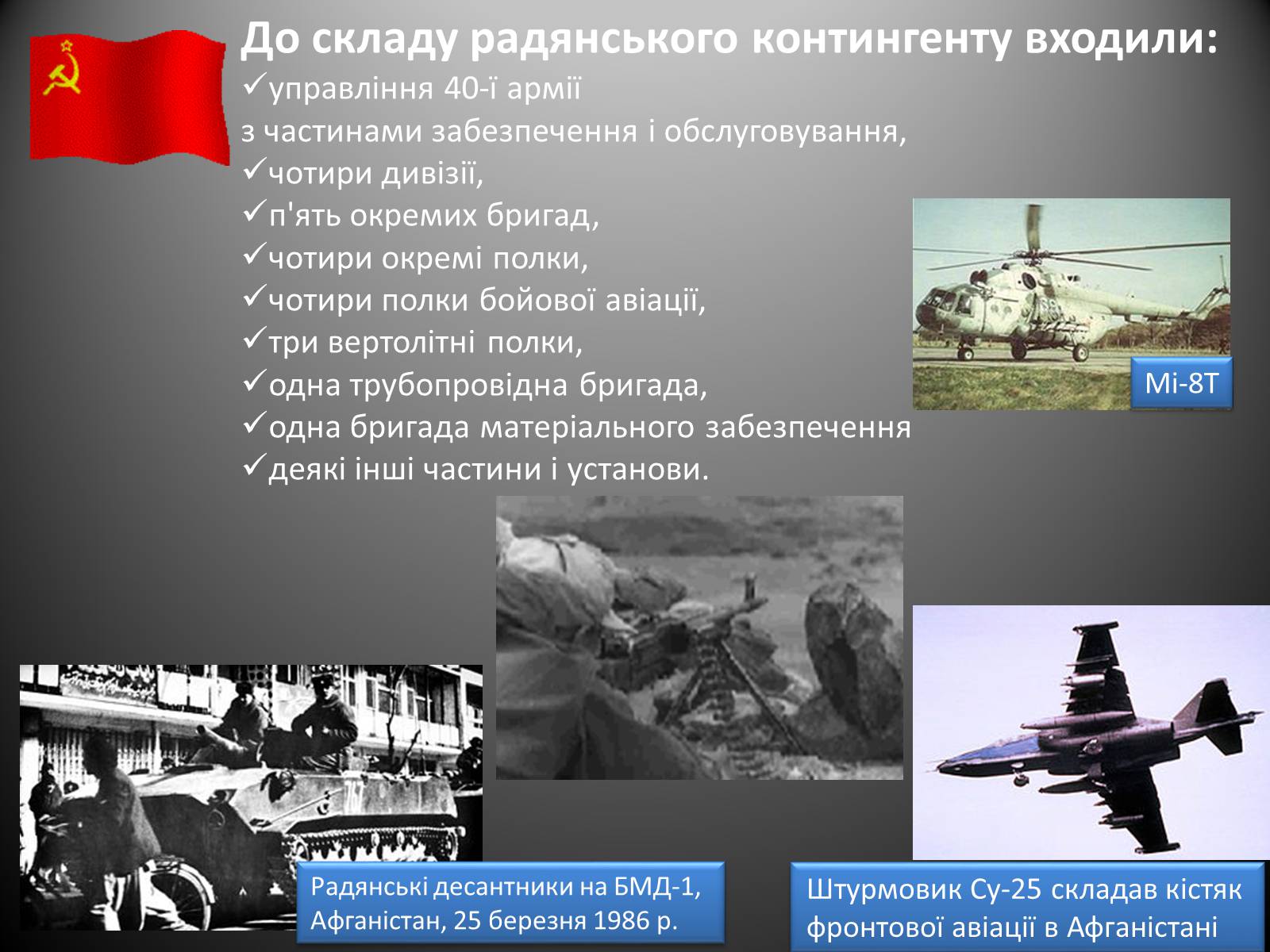 Презентація на тему «Афганська війна (1979—1989)» (варіант 2) - Слайд #13 Презентація на тему «Афганська війна (1979—1989)» (варіант 2) - Слайд #13