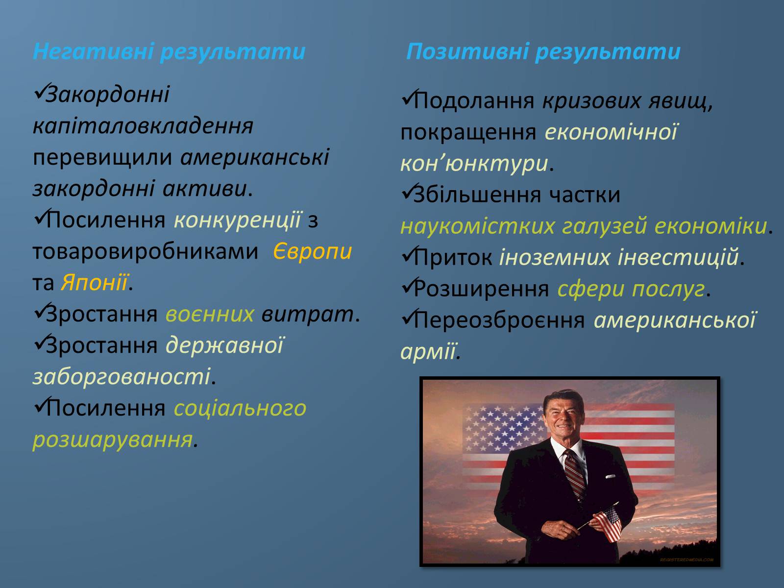 Презентація на тему «США у 1980 – 2011 рр» (варіант 1) - Слайд #4 Презентація на тему «США у 1980 – 2011 рр» (варіант 1) - Слайд #4