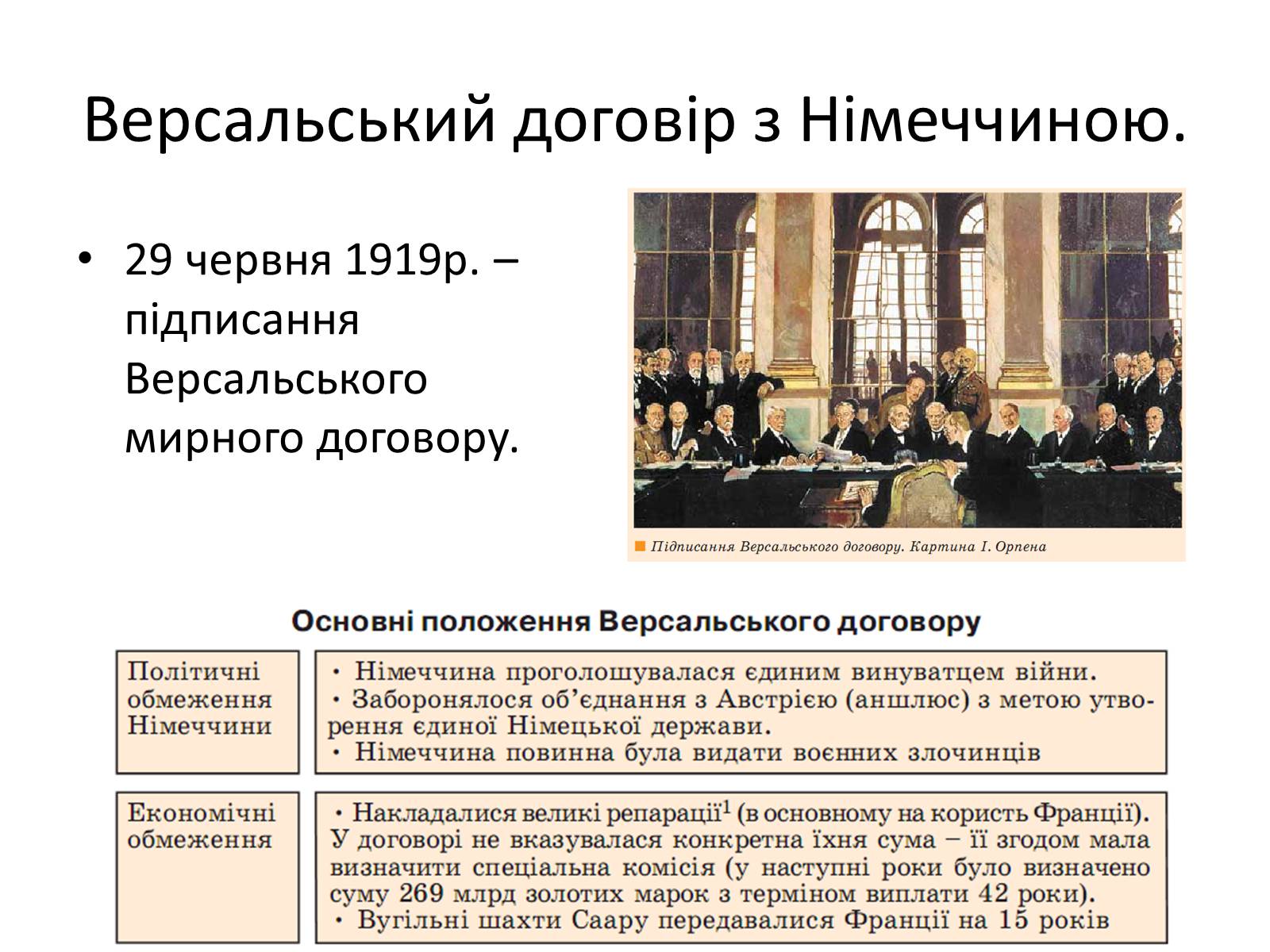 Презентація на тему «Паризька мирна конференція» (варіант 2) - Слайд #8 Презентація на тему «Паризька мирна конференція» (варіант 2) - Слайд #8