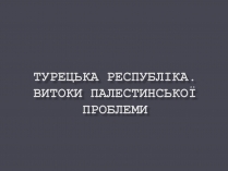 Презентація на тему «Турецька респібліка»