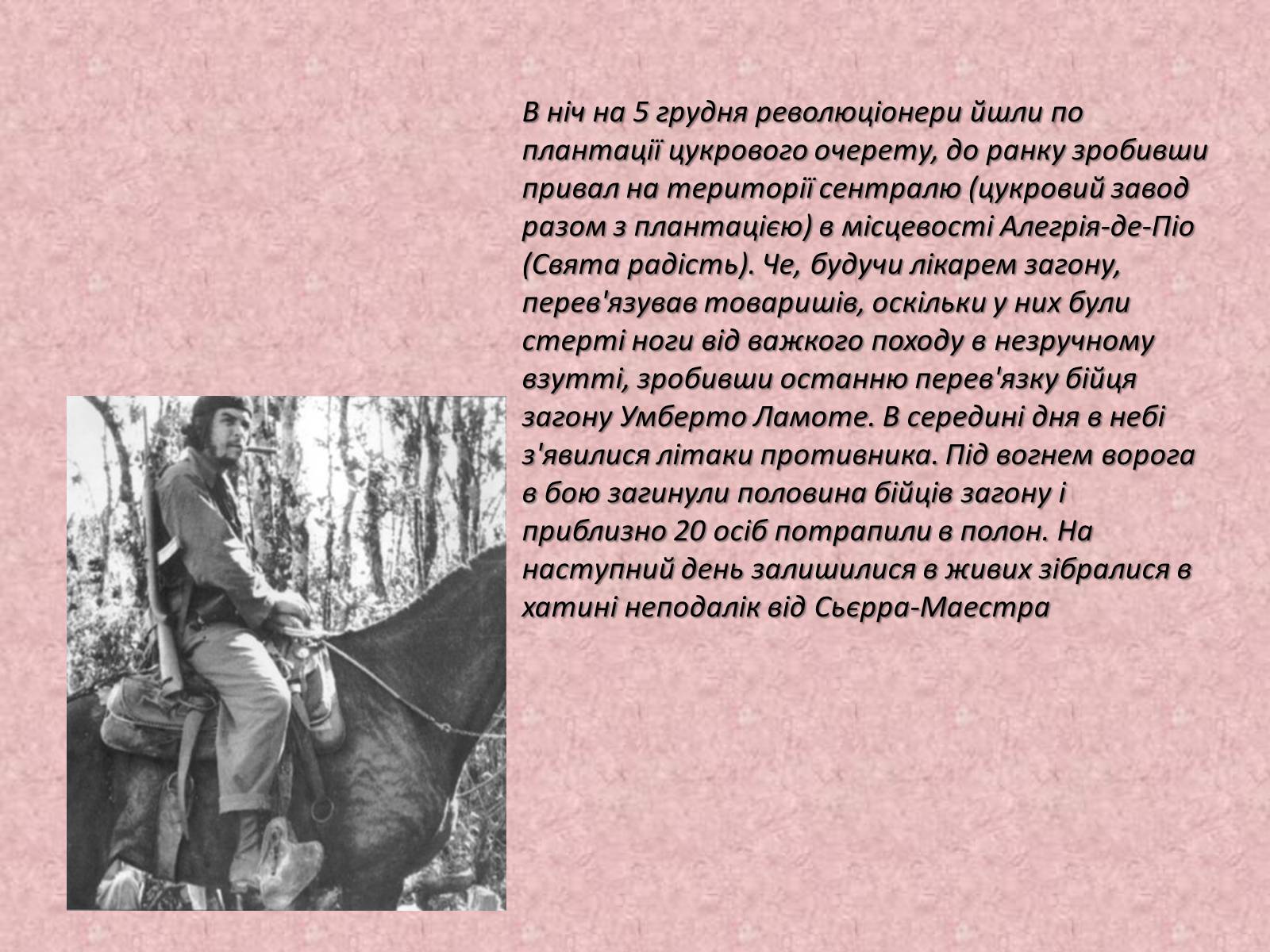 Презентація на тему «Ернесто Че Гевара» - Слайд #4 Презентація на тему «Ернесто Че Гевара» - Слайд #4