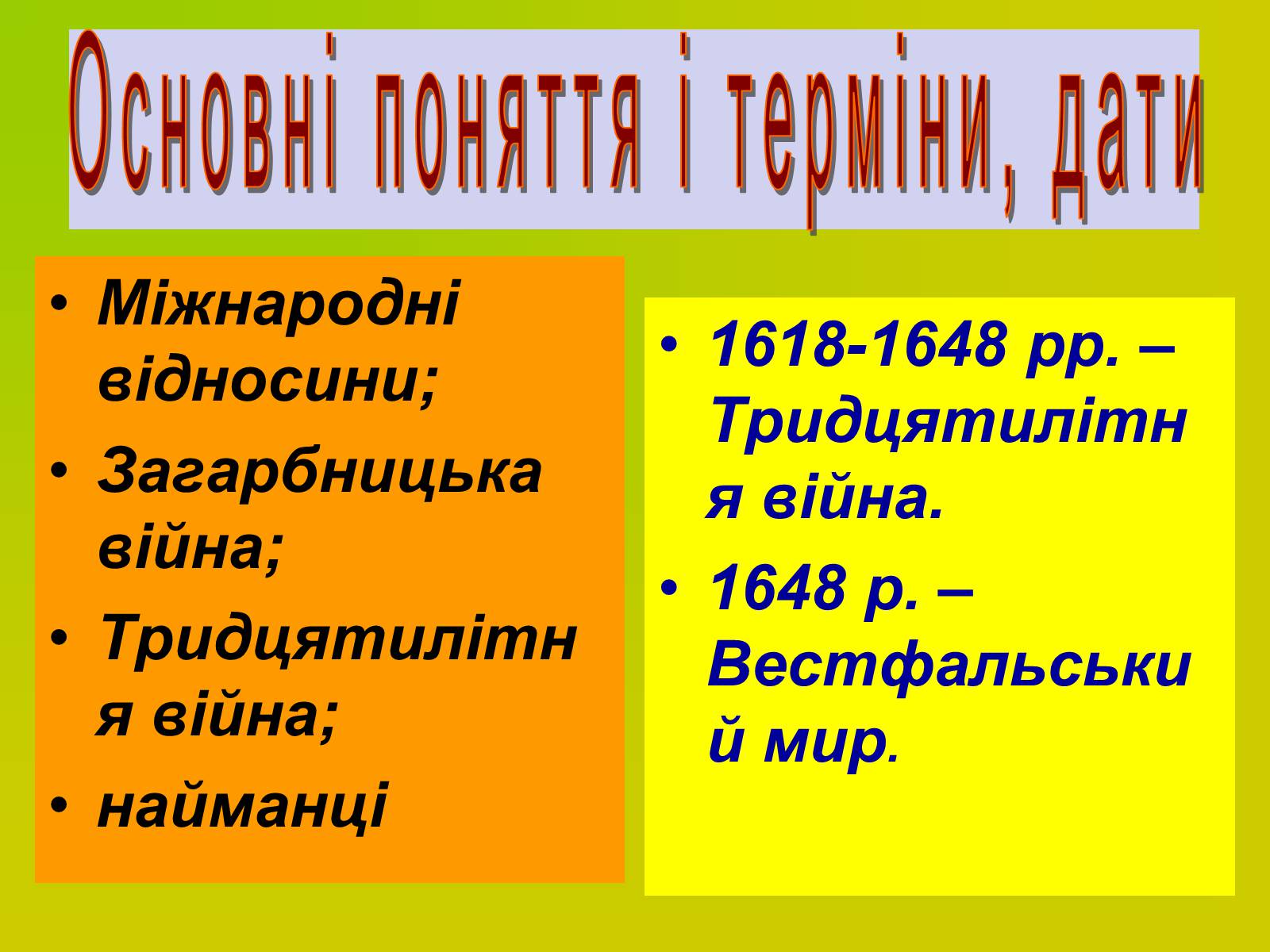 Презентація на тему «Міжнародні відносини. Тридцятилітня війна» - Слайд #3 Презентація на тему «Міжнародні відносини. Тридцятилітня війна» - Слайд #3