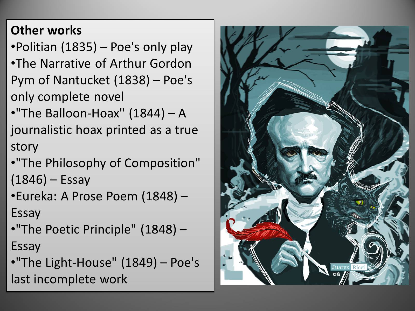 Презентація на тему «Edgar Allan Poe» - Слайд #9 Презентація на тему «Edgar Allan Poe» - Слайд #9