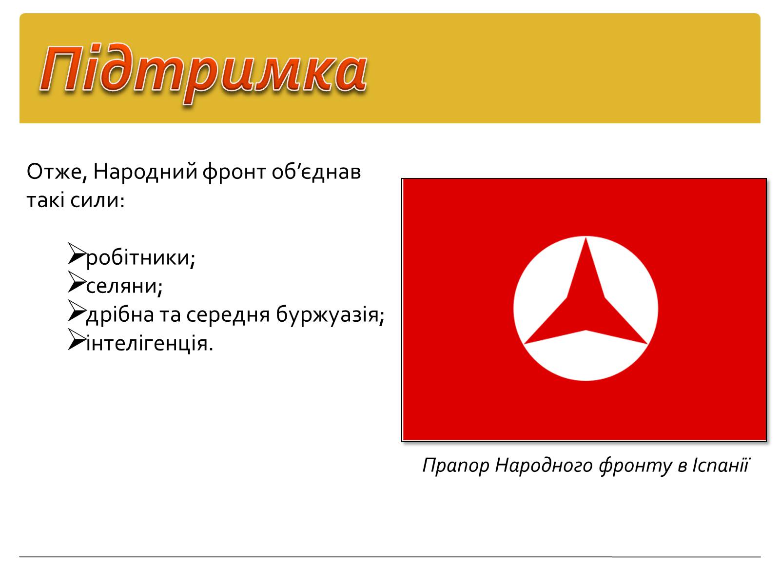Презентація на тему «Політика уряду Народного фронту в Іспанії» - Слайд #4 Презентація на тему «Політика уряду Народного фронту в Іспанії» - Слайд #4