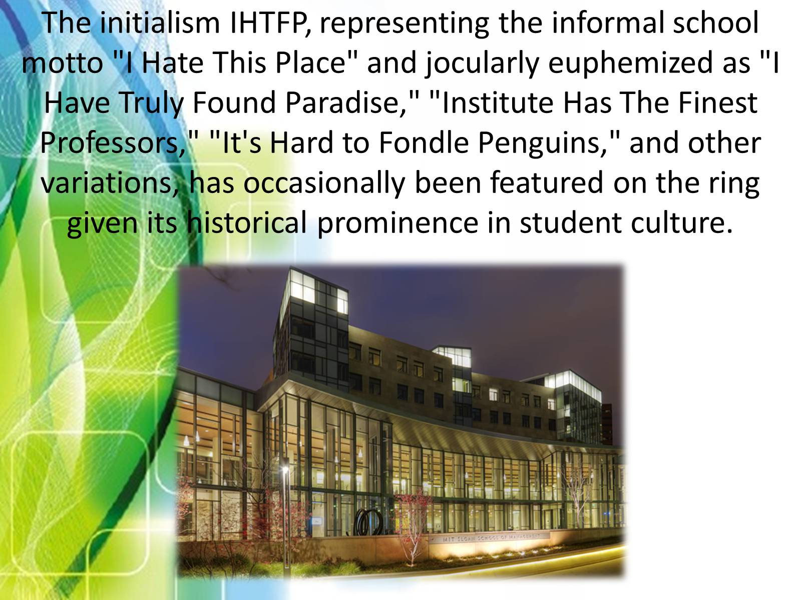 Презентація на тему «Massachusetts Institute of Technology» - Слайд #15 Презентація на тему «Massachusetts Institute of Technology» - Слайд #15