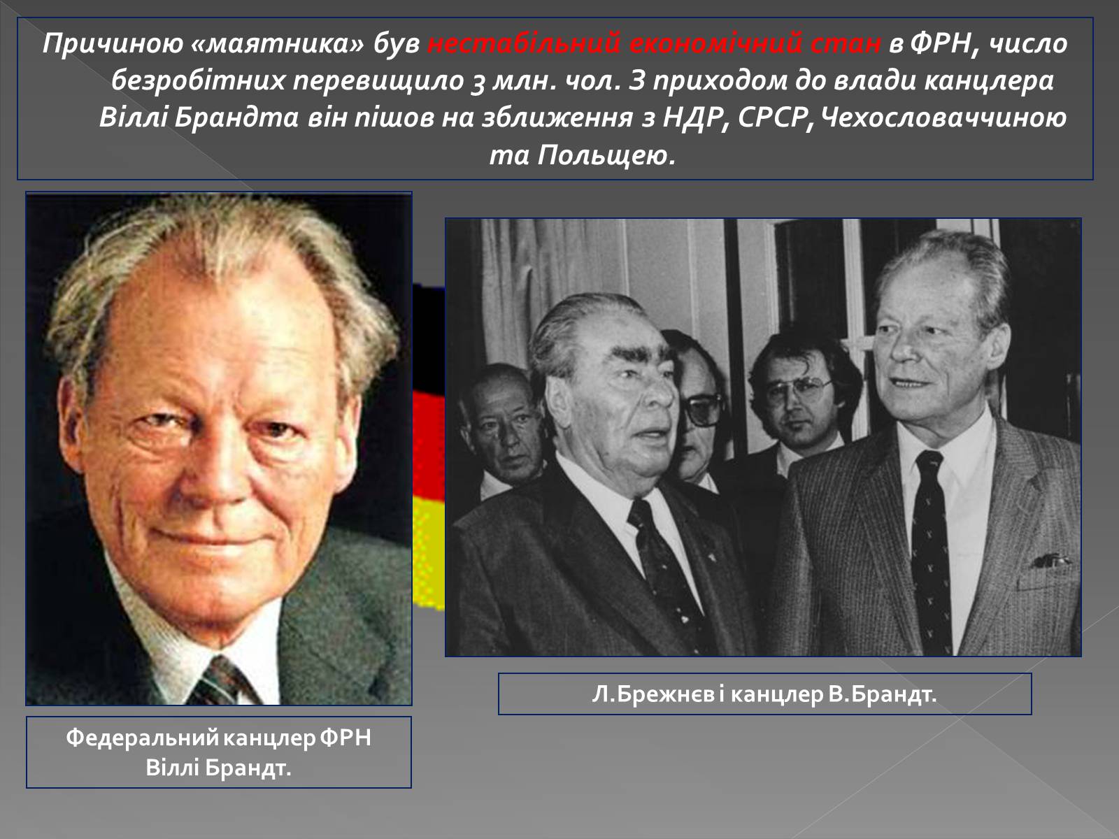 Презентація на тему «Німеччина в післявоєнні роки» (варіант 2) - Слайд #9 Презентація на тему «Німеччина в післявоєнні роки» (варіант 2) - Слайд #9