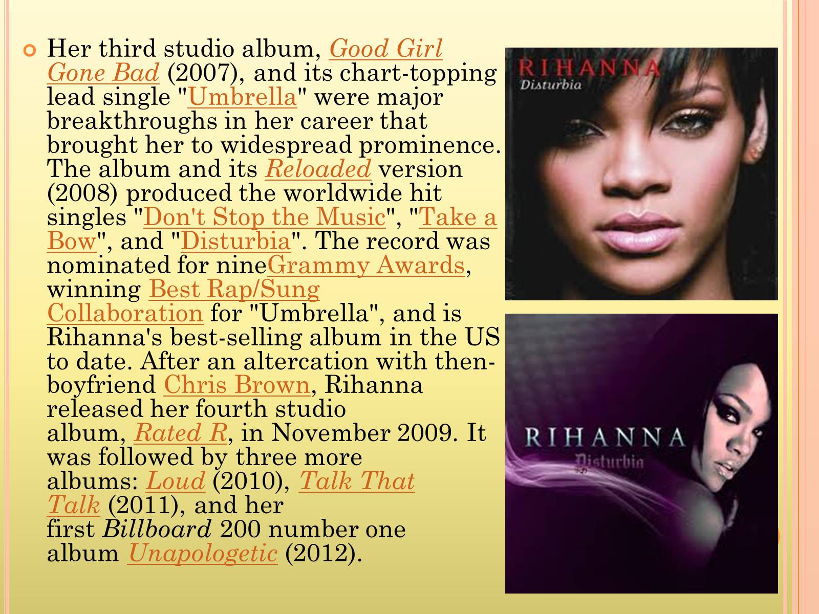 Презентація на тему «Rihanna» - Слайд #4 Презентація на тему «Rihanna» - Слайд #4