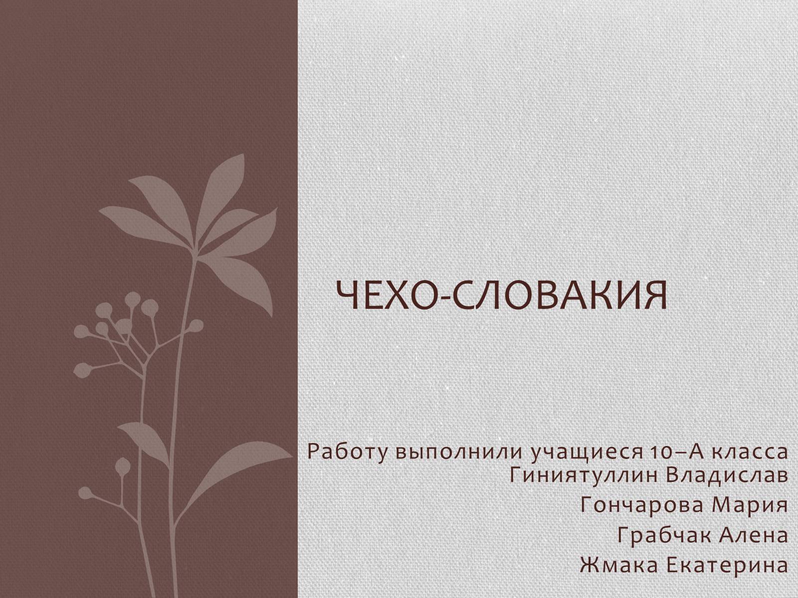 Презентація на тему «Чехо-Словакия» (варіант 1) - Слайд #1 Презентація на тему «Чехо-Словакия» (варіант 1) - Слайд #1