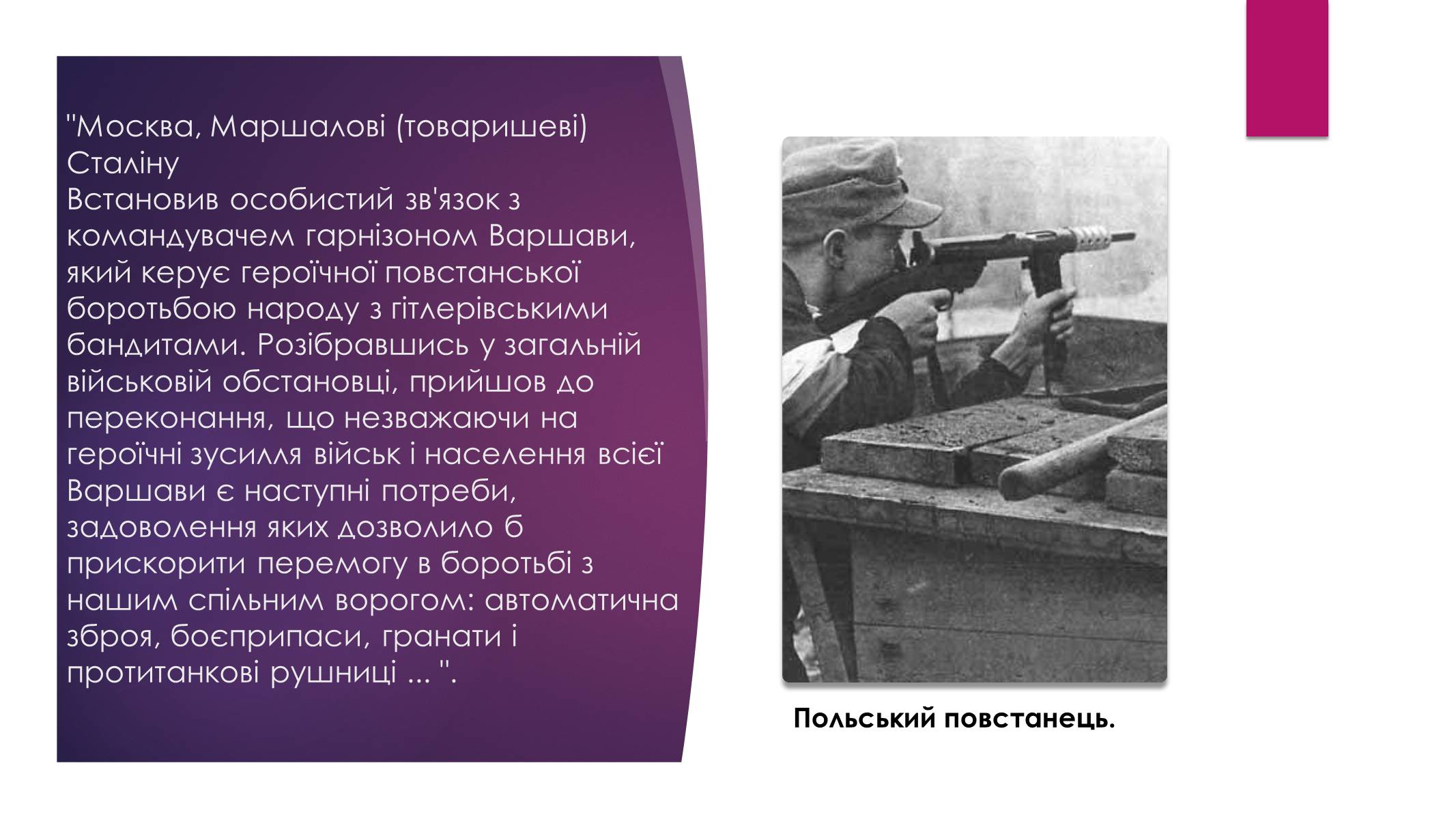 Презентація на тему «Варшавське повстання» - Слайд #3 Презентація на тему «Варшавське повстання» - Слайд #3