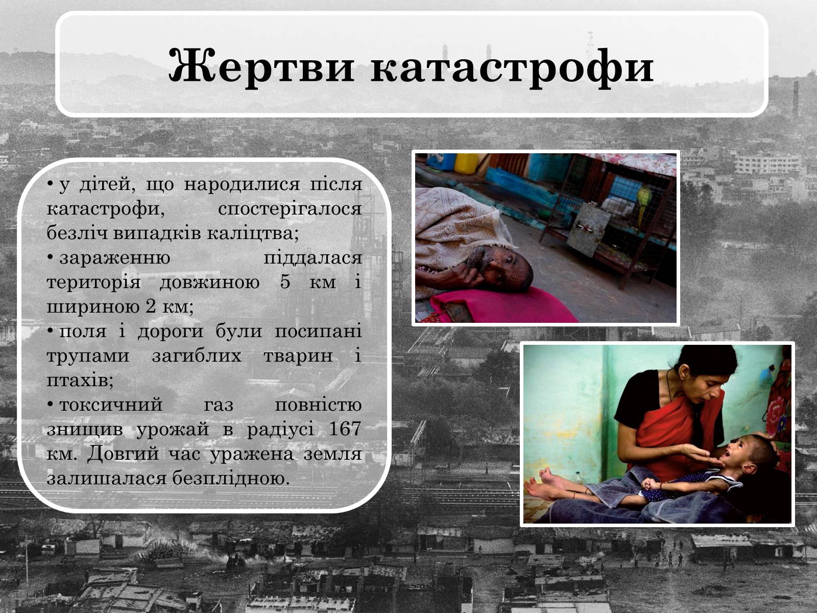 Презентація на тему «Бхопальська катастрофа» - Слайд #14 Презентація на тему «Бхопальська катастрофа» - Слайд #14