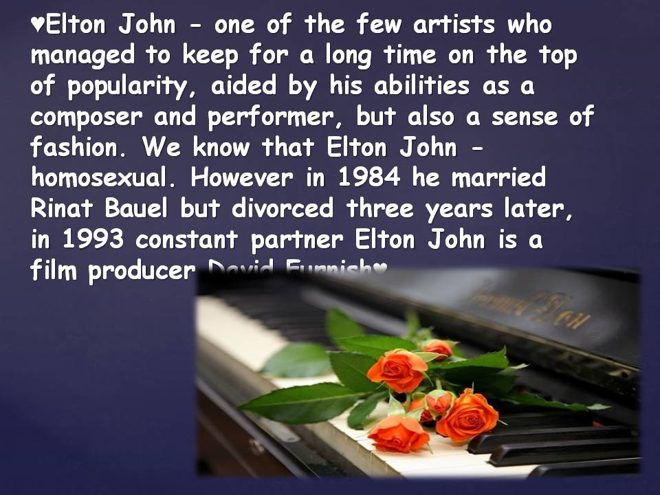 Презентація на тему «Elton John» - Слайд #4 Презентація на тему «Elton John» - Слайд #4
