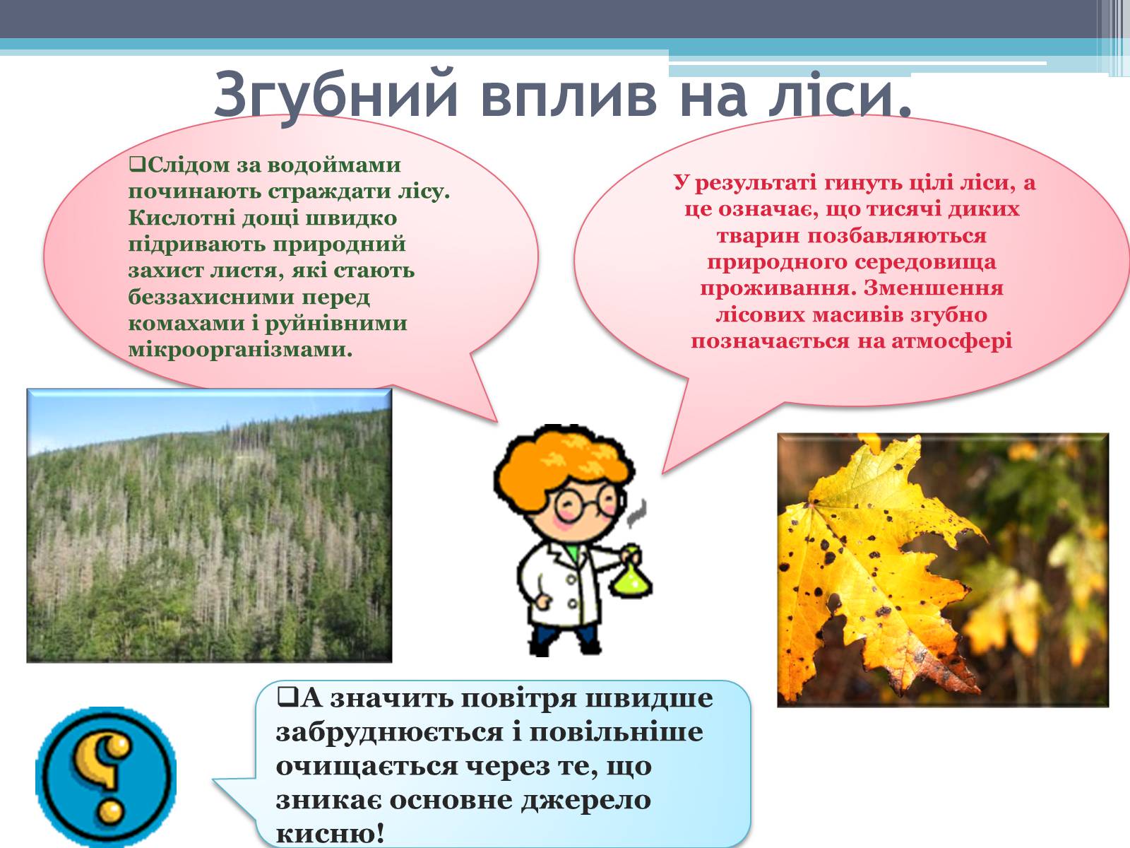 Презентація на тему «Кислотні опади: причини виникнення, наслідки» - Слайд #5 Презентація на тему «Кислотні опади: причини виникнення, наслідки» - Слайд #5