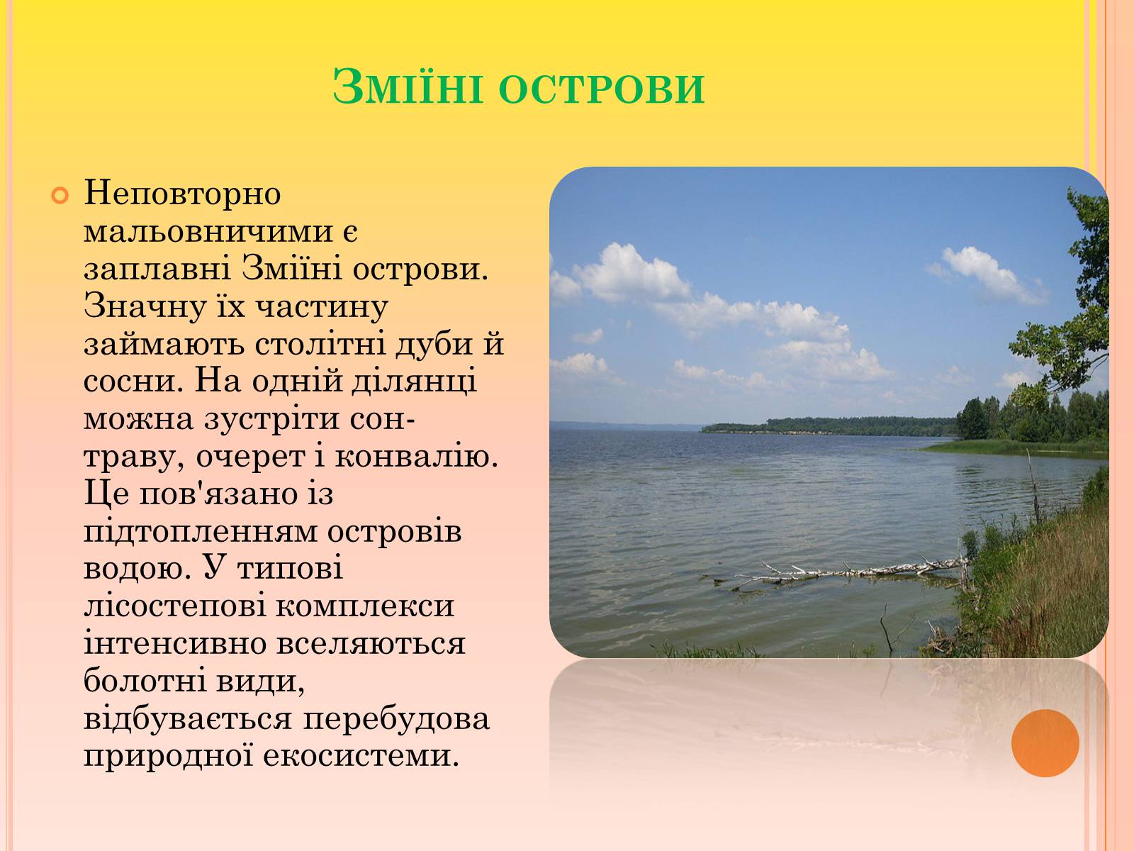 Презентація на тему «Канівський природний заповідник» - Слайд #10 Презентація на тему «Канівський природний заповідник» - Слайд #10