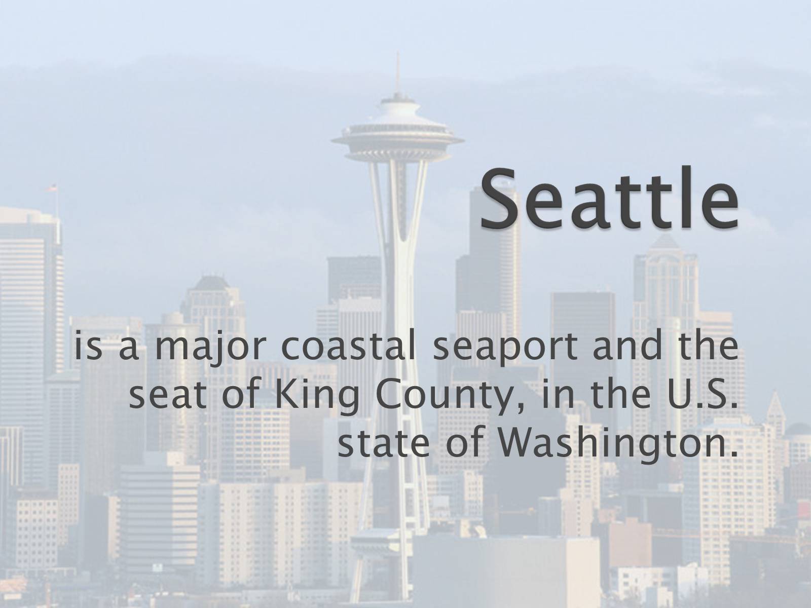 Презентація на тему «Seattle» (варіант 1) - Слайд #2 Презентація на тему «Seattle» (варіант 1) - Слайд #2