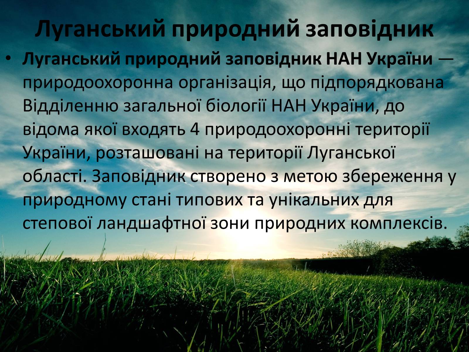 Презентація на тему «Заповідна мережа України» (варіант 3) - Слайд #19 Презентація на тему «Заповідна мережа України» (варіант 3) - Слайд #19