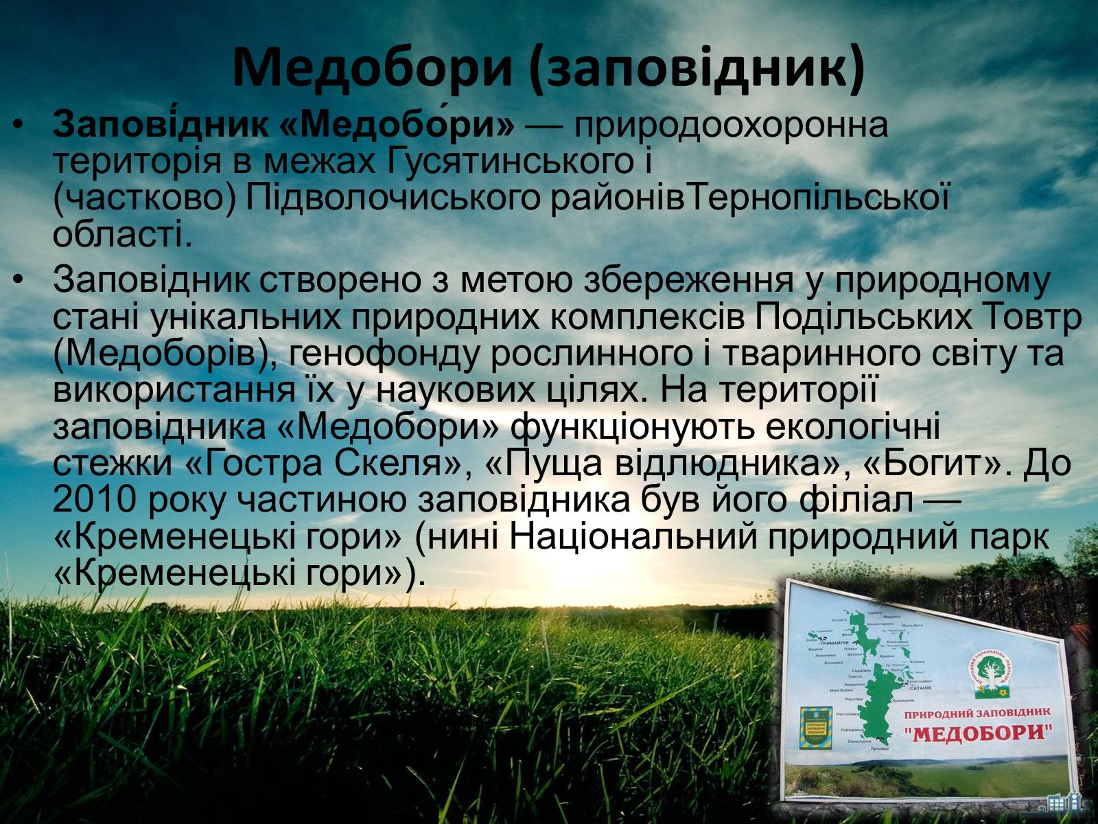 Презентація на тему «Заповідна мережа України» (варіант 3) - Слайд #28 Презентація на тему «Заповідна мережа України» (варіант 3) - Слайд #28