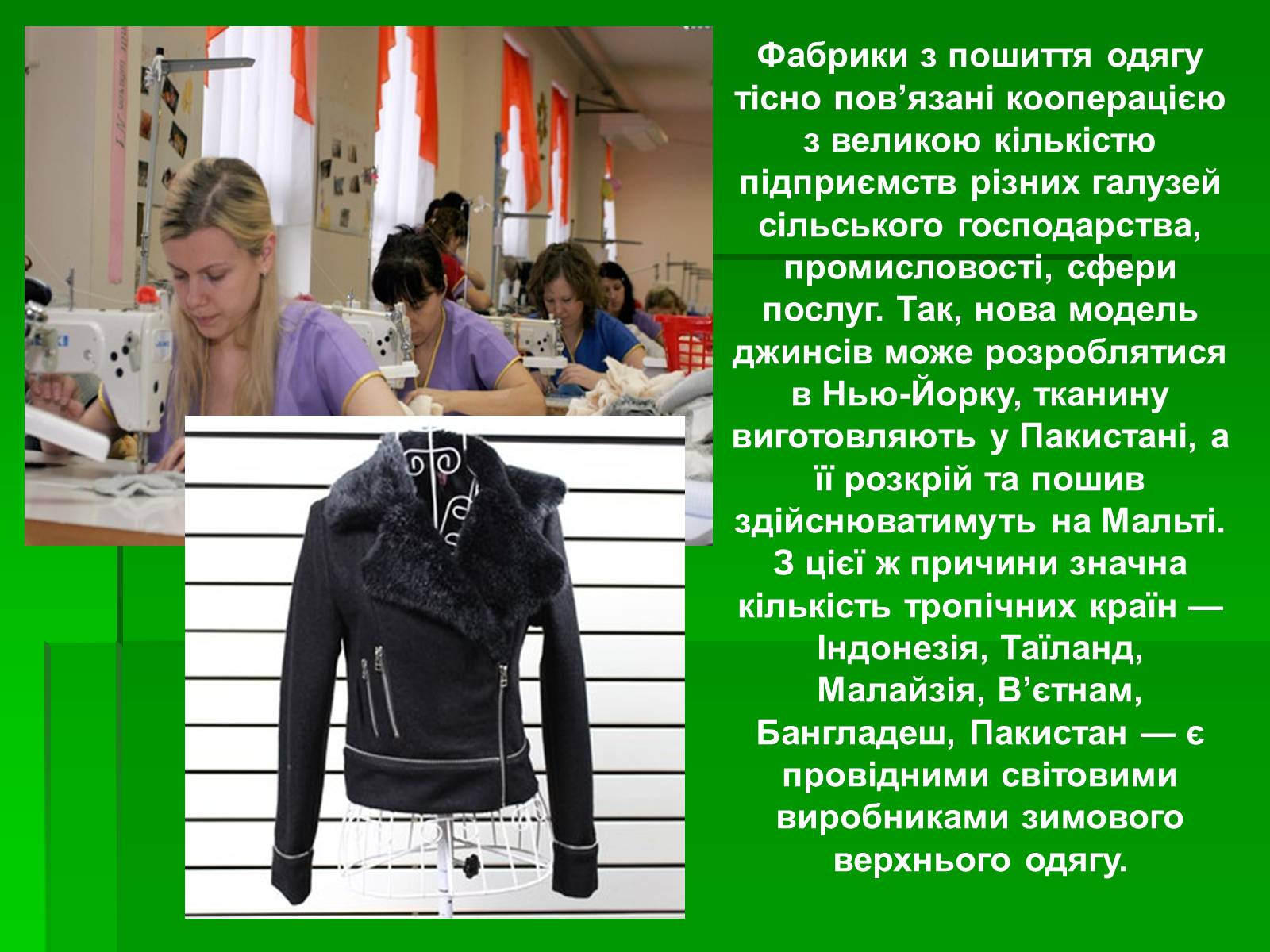 Презентація на тему «Харчова і легка промисловість у світі» - Слайд #15 Презентація на тему «Харчова і легка промисловість у світі» - Слайд #15