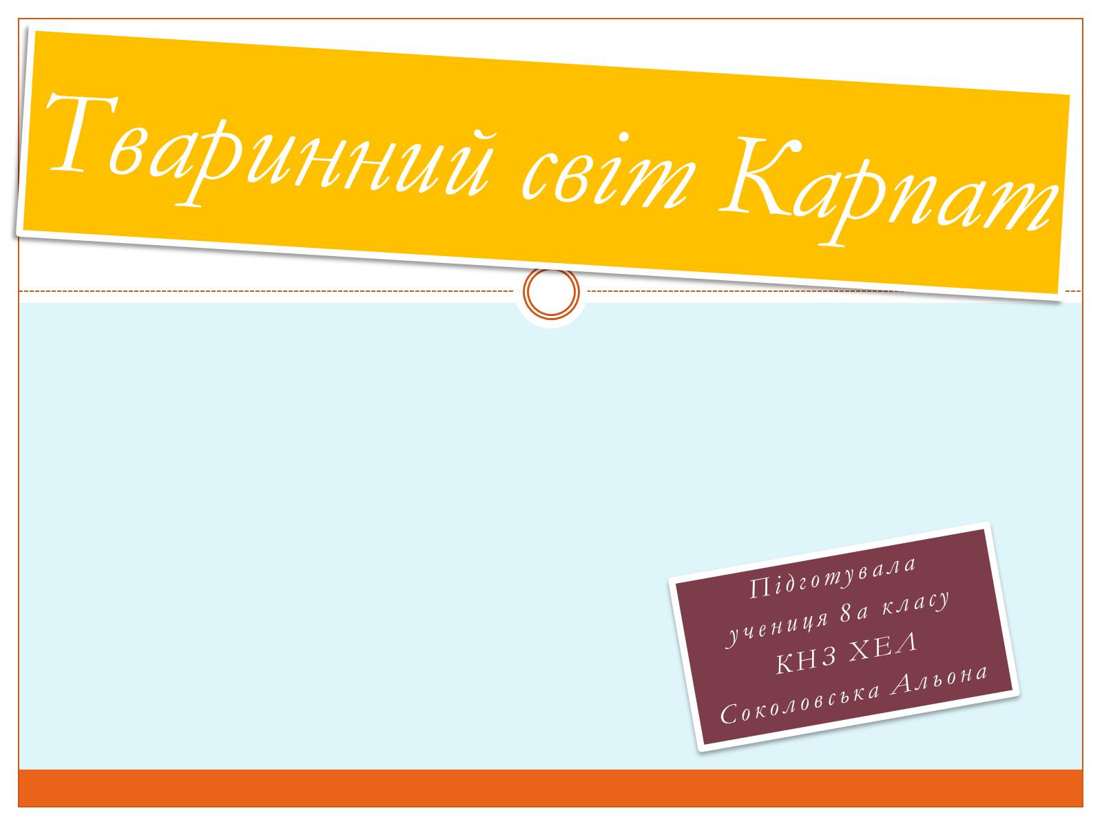 Презентація на тему «Тваринний світ Карпат» - Слайд #1 Презентація на тему «Тваринний світ Карпат» - Слайд #1