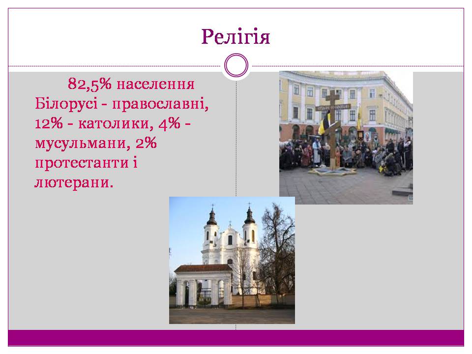 Презентація на тему «Білорусь» (варіант 7) - Слайд #6 Презентація на тему «Білорусь» (варіант 7) - Слайд #6