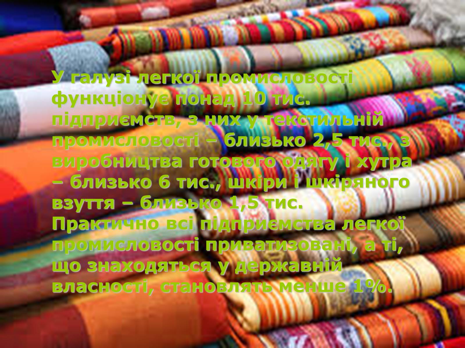 Презентація на тему «Легка промисловість України» - Слайд #4 Презентація на тему «Легка промисловість України» - Слайд #4