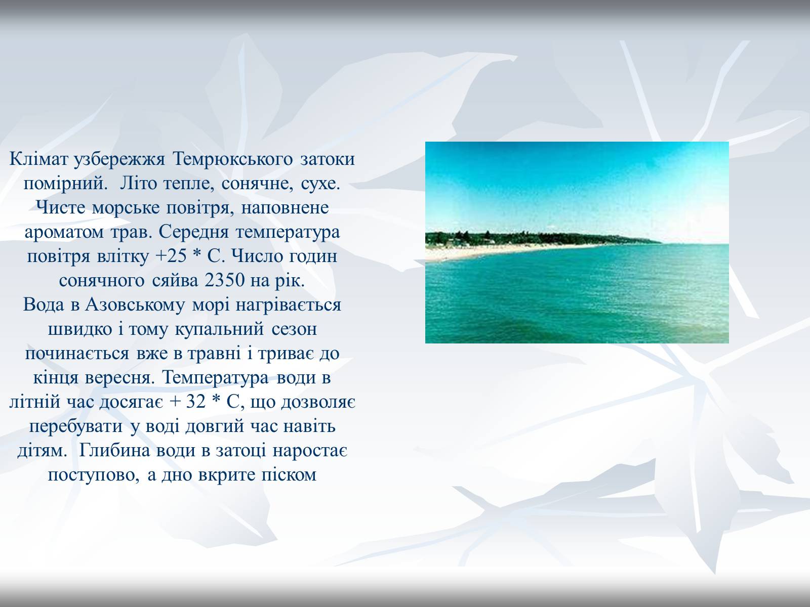 Презентація на тему «Азовське море» - Слайд #4 Презентація на тему «Азовське море» - Слайд #4