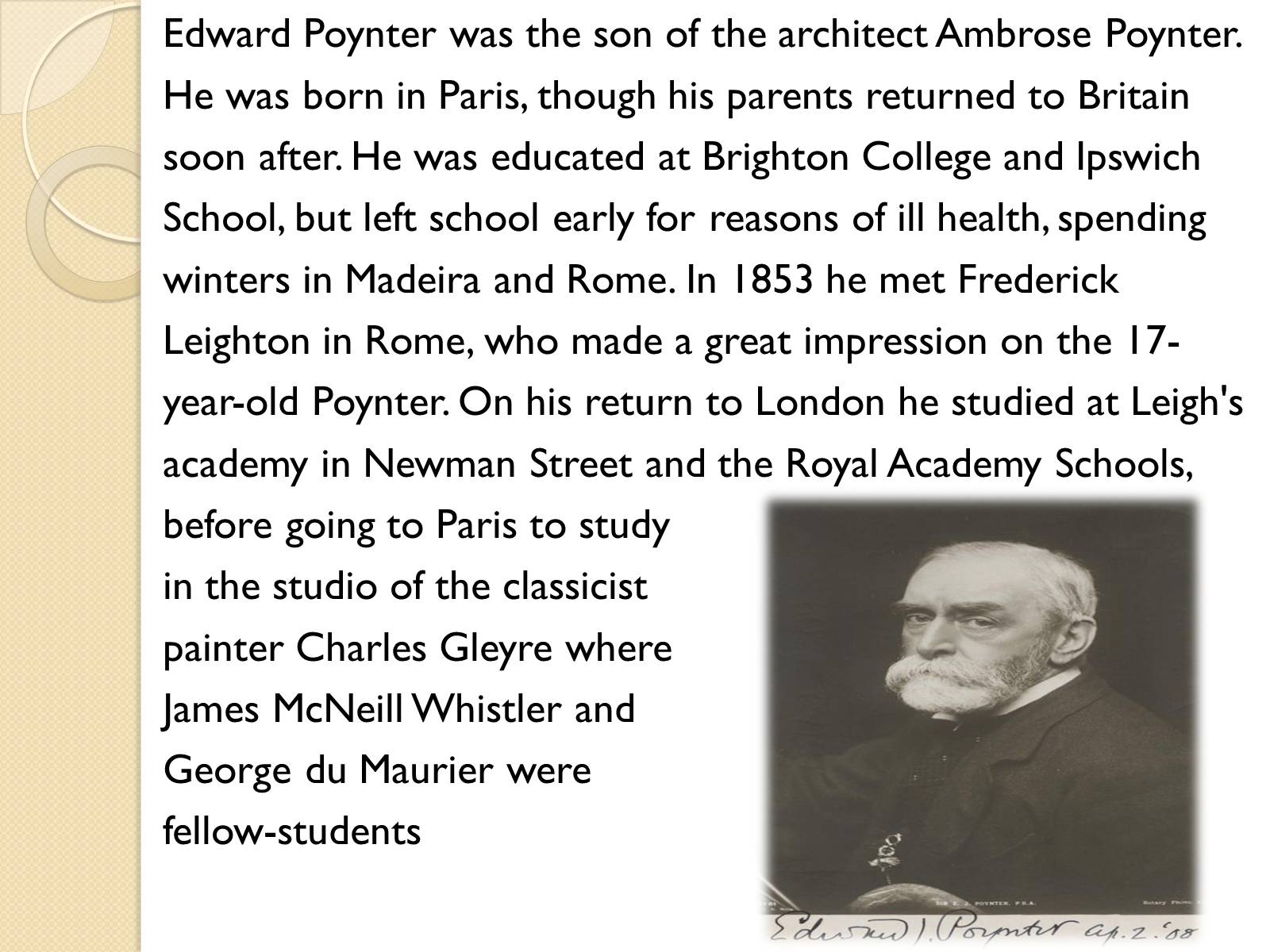 Презентація на тему «Sir Edward John Poynter» - Слайд #2 Презентація на тему «Sir Edward John Poynter» - Слайд #2