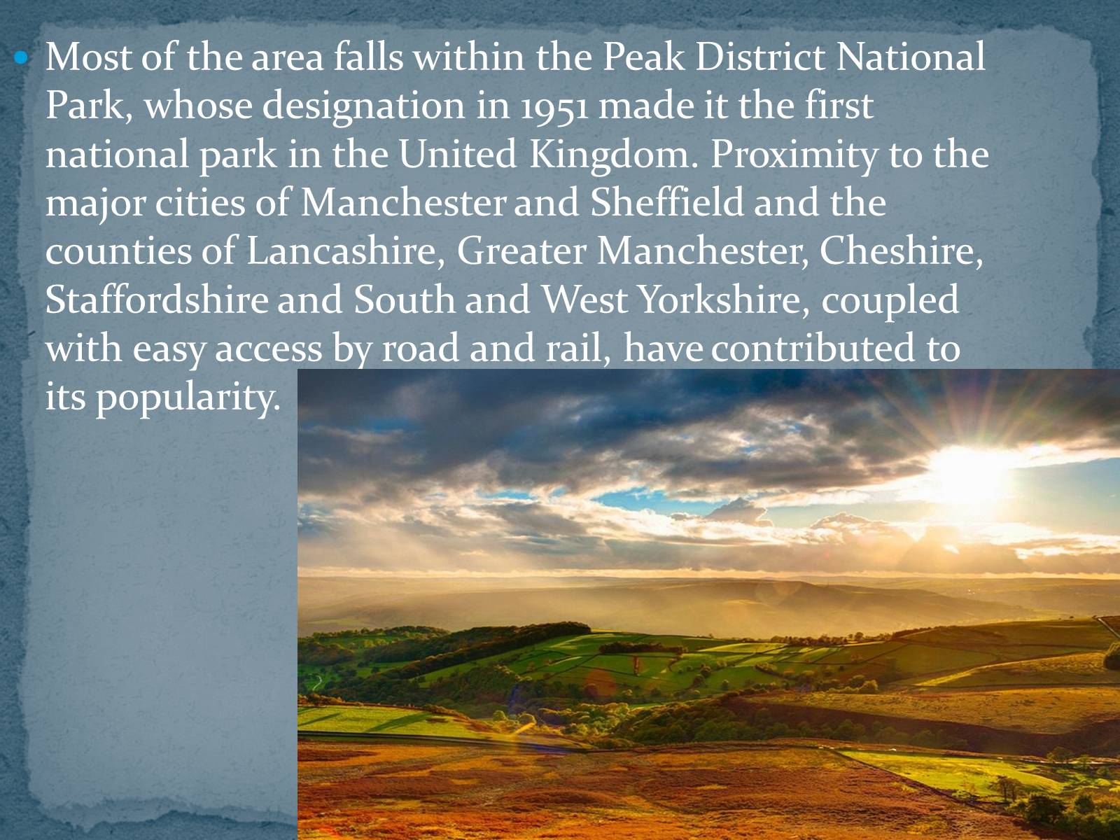 Презентація на тему «The Peak District National Park» - Слайд #3 Презентація на тему «The Peak District National Park» - Слайд #3