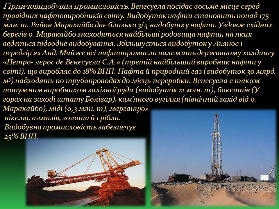 Презентація на тему «Венесуела» (варіант 3) - Слайд #15 Презентація на тему «Венесуела» (варіант 3) - Слайд #15