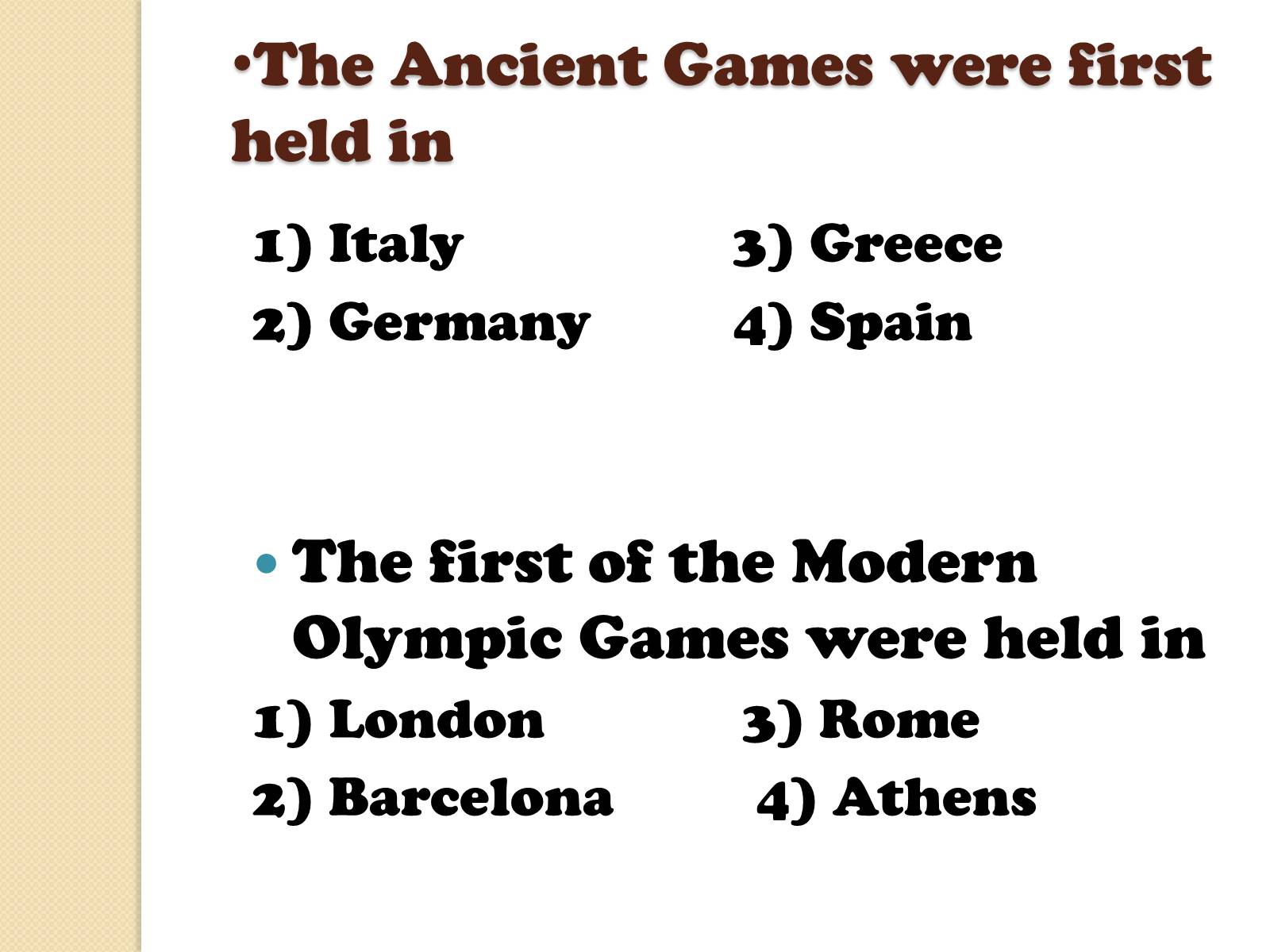 Презентація на тему «Olympic Games» - Слайд #6 Презентація на тему «Olympic Games» - Слайд #6