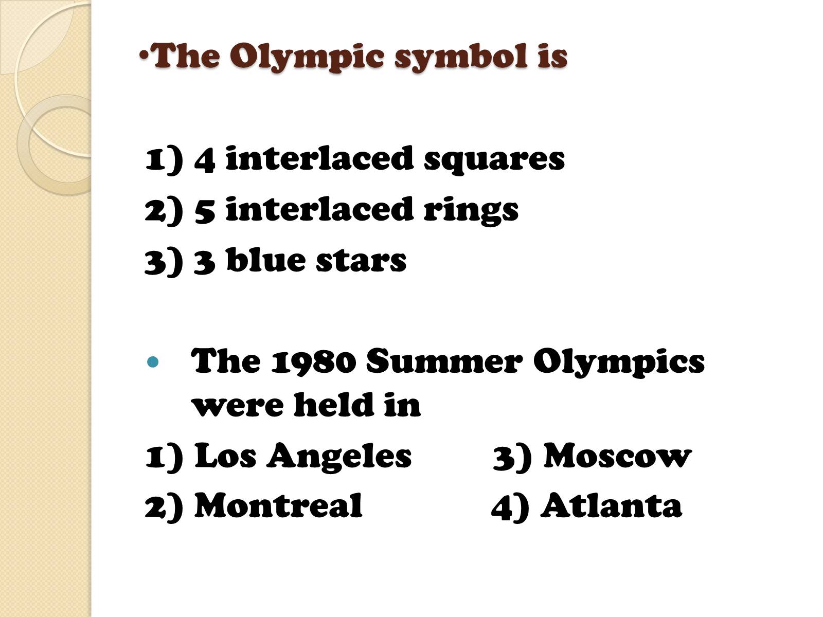 Презентація на тему «Olympic Games» - Слайд #8 Презентація на тему «Olympic Games» - Слайд #8