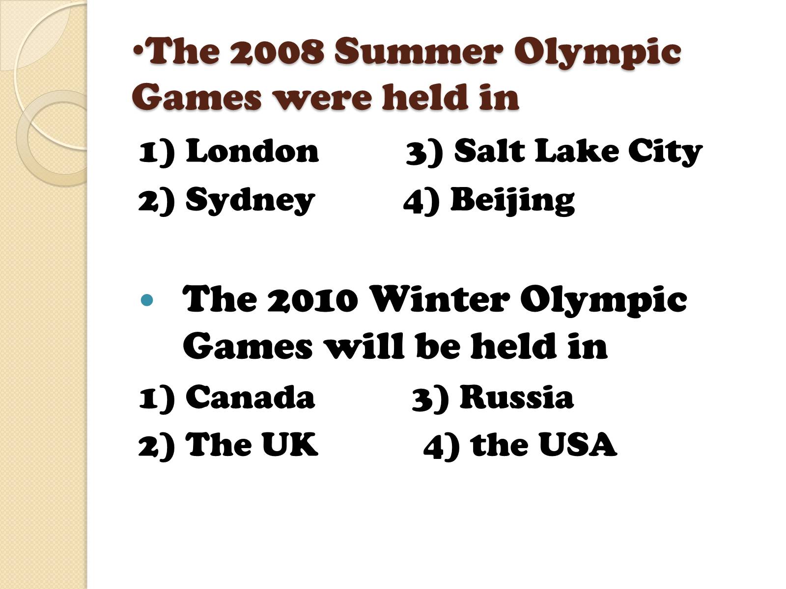 Презентація на тему «Olympic Games» - Слайд #9 Презентація на тему «Olympic Games» - Слайд #9