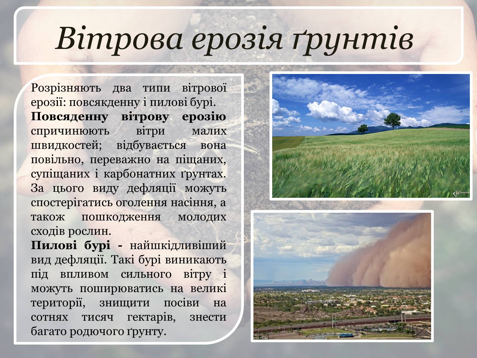 Презентація на тему «Ерозія ґрунтів» - Слайд #6 Презентація на тему «Ерозія ґрунтів» - Слайд #6