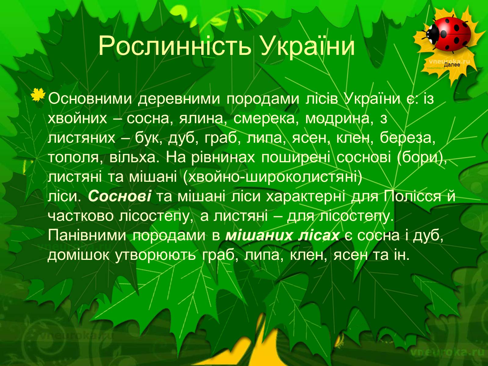 Презентація на тему «Екологічні проблеми лісів України» - Слайд #41 Презентація на тему «Екологічні проблеми лісів України» - Слайд #41