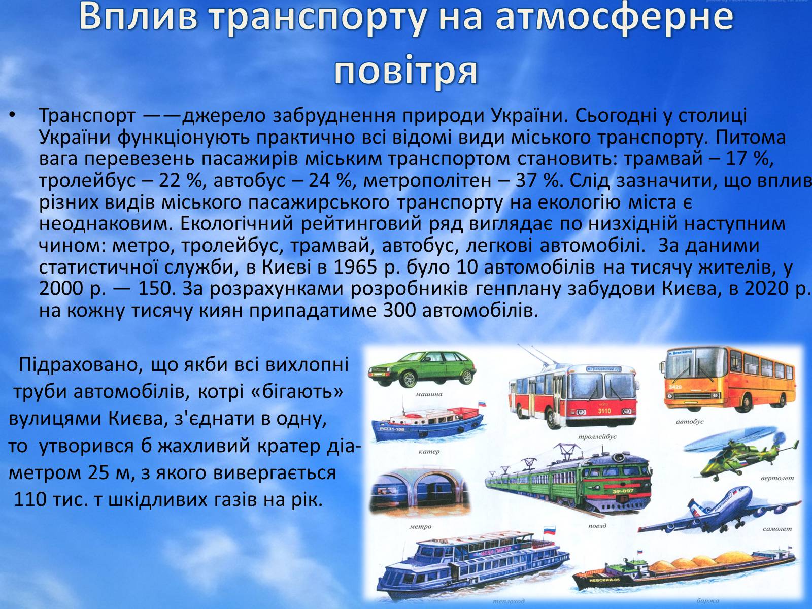 Презентація на тему «Джерела забруднення атмосферного повітря в Україні (Києві)» - Слайд #7 Презентація на тему «Джерела забруднення атмосферного повітря в Україні (Києві)» - Слайд #7