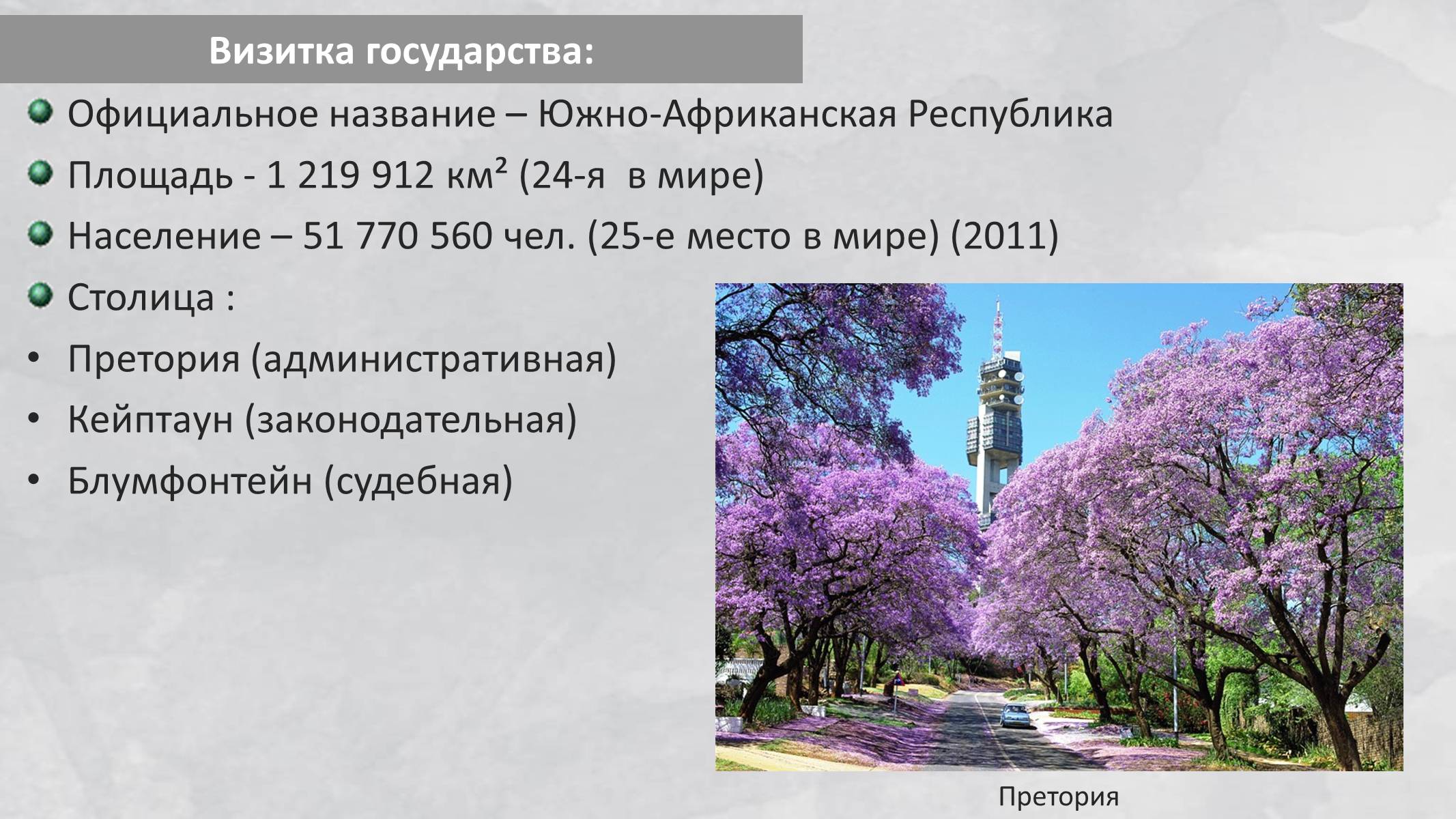 Презентація на тему «Южно-Африканская Республика» - Слайд #4 Презентація на тему «Южно-Африканская Республика» - Слайд #4