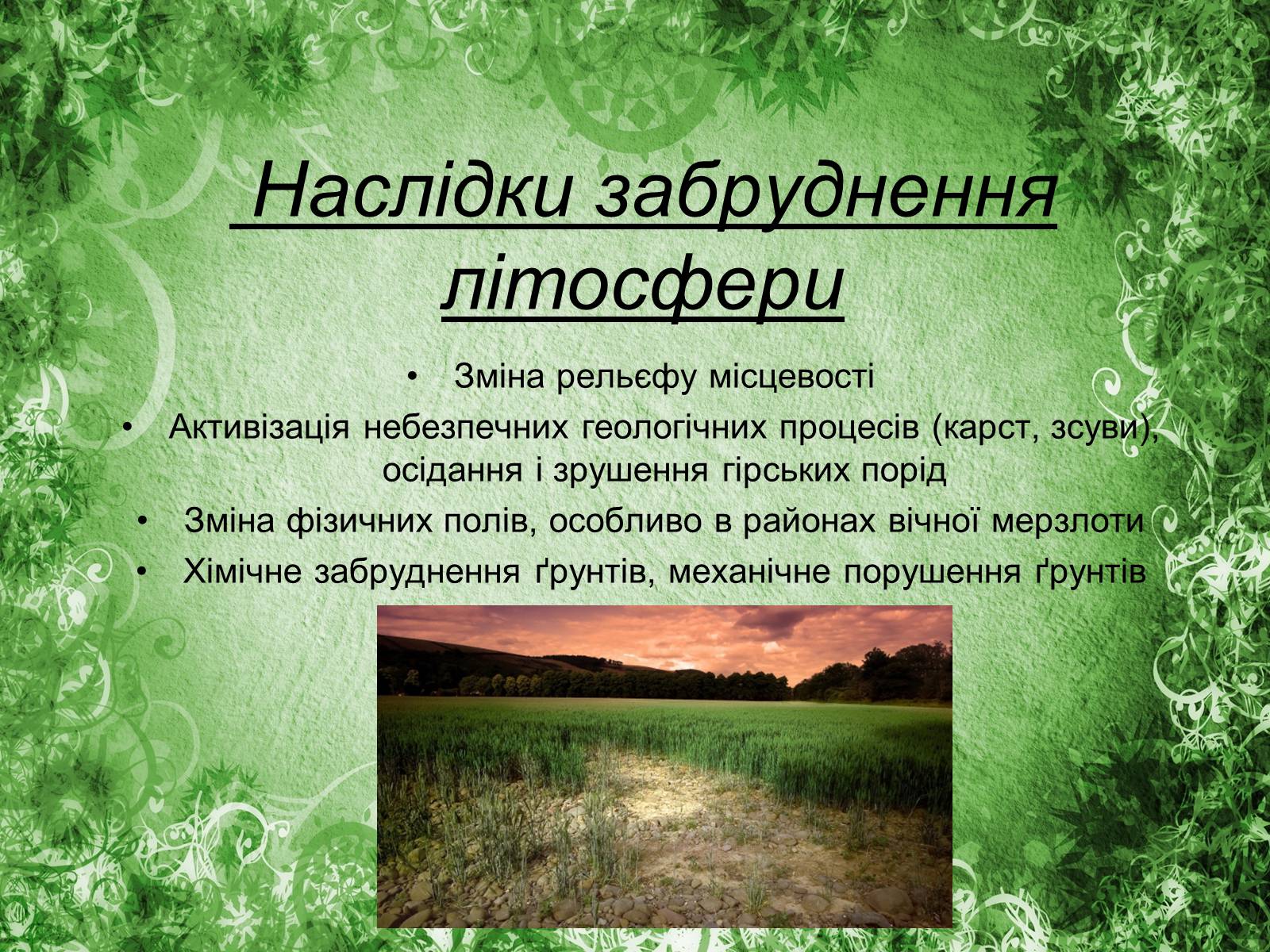 Презентація на тему «Забруднення літосфери» - Слайд #17 Презентація на тему «Забруднення літосфери» - Слайд #17