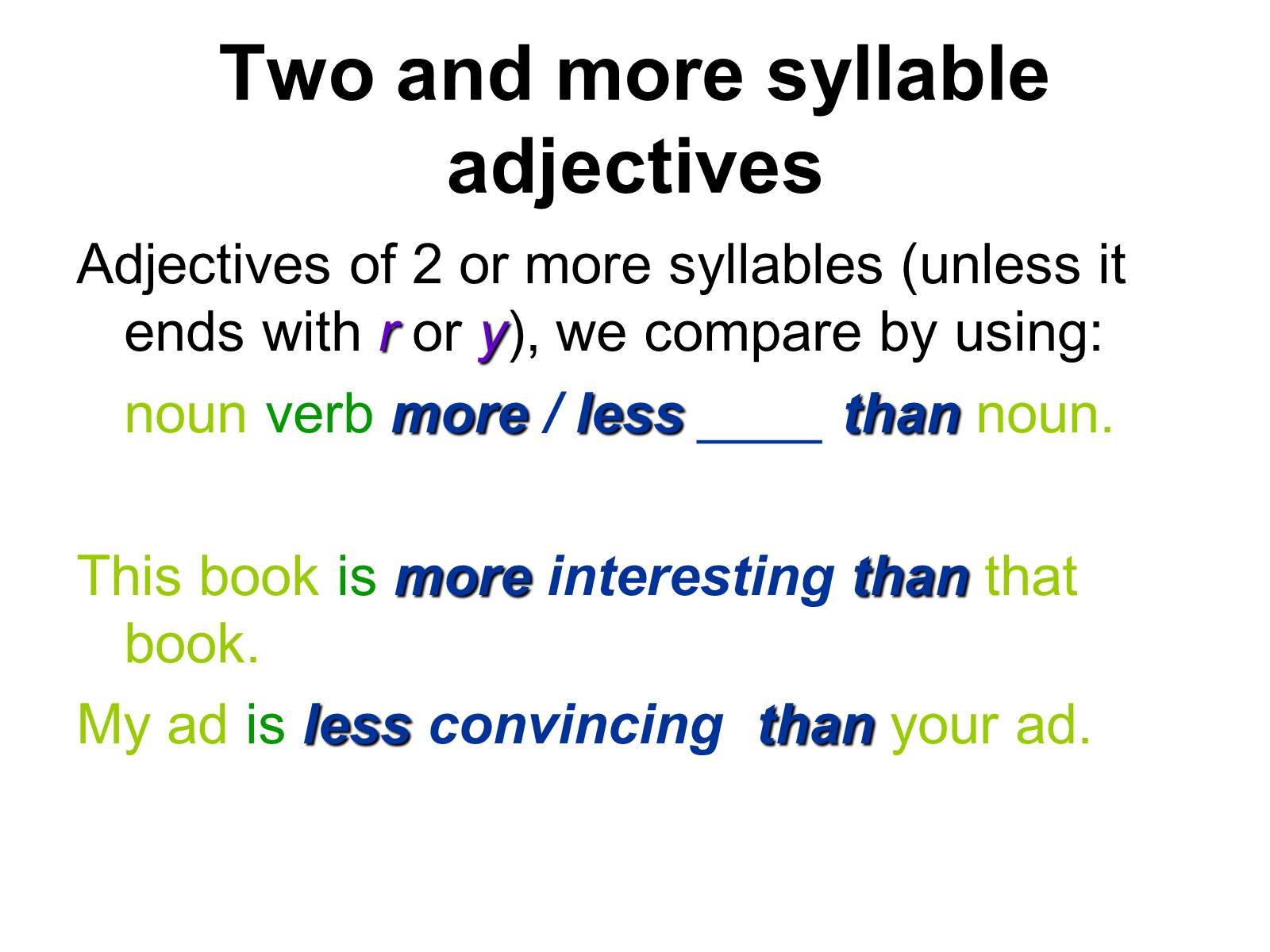 Презентація на тему «Adjectives in English» - Слайд #6 Презентація на тему «Adjectives in English» - Слайд #6