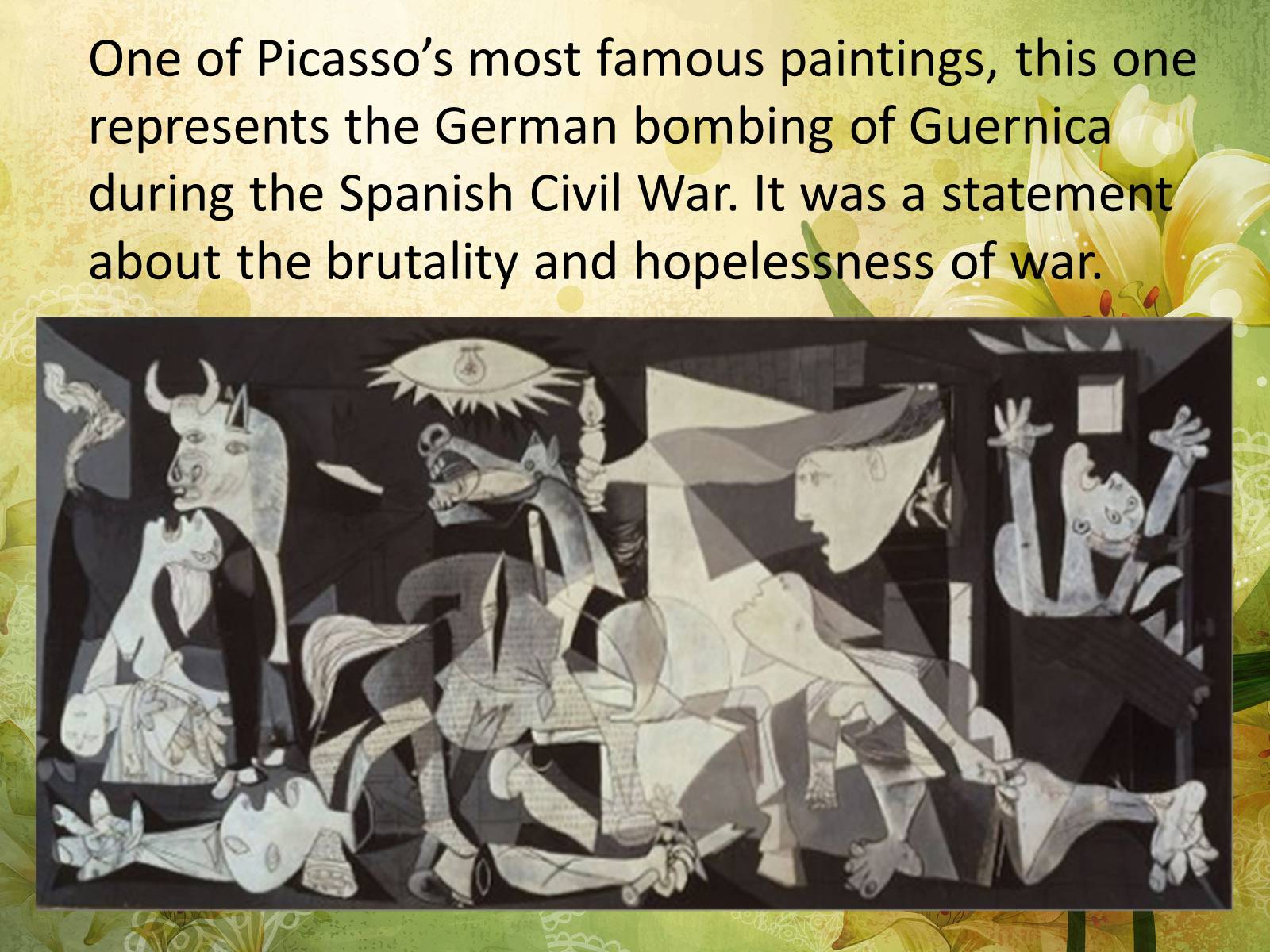 Презентація на тему «Pablo Picasso – My Favorite Painter» - Слайд #10 Презентація на тему «Pablo Picasso – My Favorite Painter» - Слайд #10