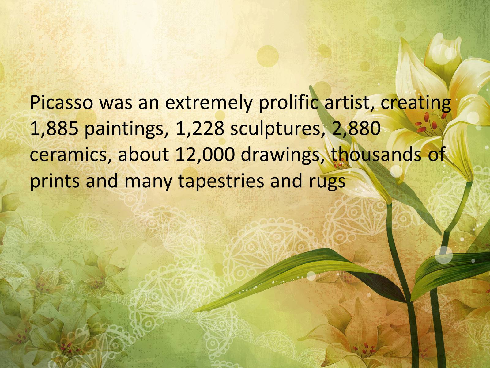 Презентація на тему «Pablo Picasso – My Favorite Painter» - Слайд #13 Презентація на тему «Pablo Picasso – My Favorite Painter» - Слайд #13