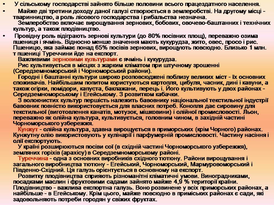 Презентація на тему «Туреччина» (варіант 10) - Слайд #23 Презентація на тему «Туреччина» (варіант 10) - Слайд #23