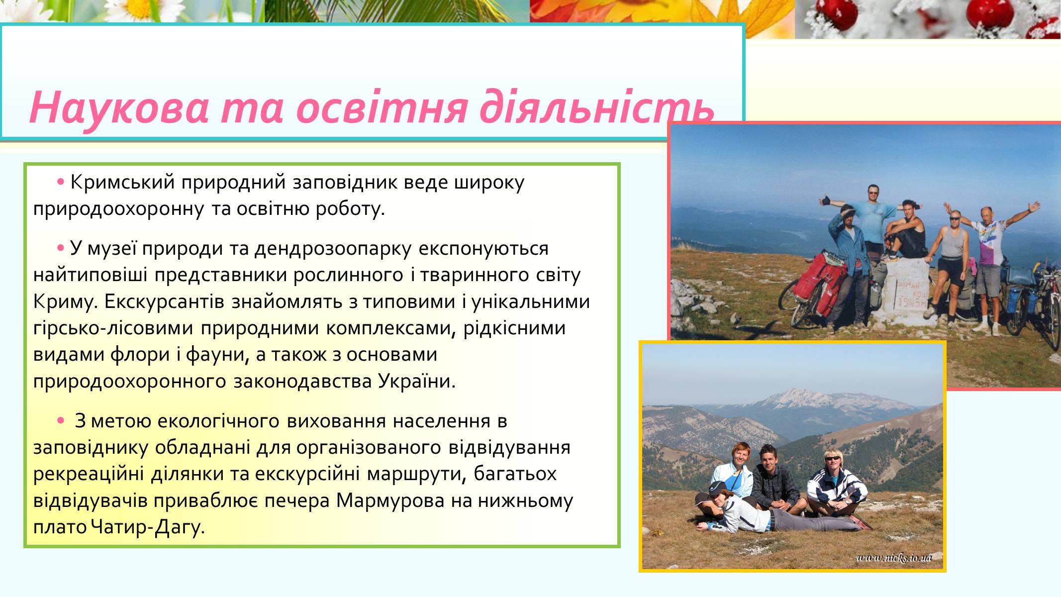Презентація на тему «Кримський природний заповідник» - Слайд #12 Презентація на тему «Кримський природний заповідник» - Слайд #12